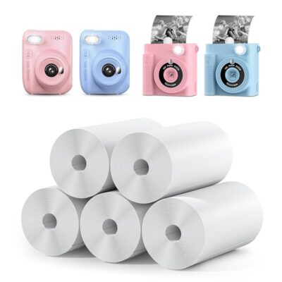 5 Rolls Kids Instant Camera Refill Print Paper, Photo Printer Thermal Paper Rolls Instant Print Camera for Kid’s Instant Camera