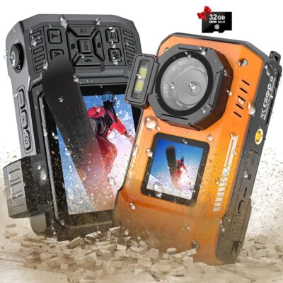 8K UHD 70MP Digital Camera with 32GB Card Rugged Waterproof Dustproof Shockproof Dual-Screen Selfie 33FT Underwater Camera for Snorkeling Autofocus Point and Shoot Digital Camera