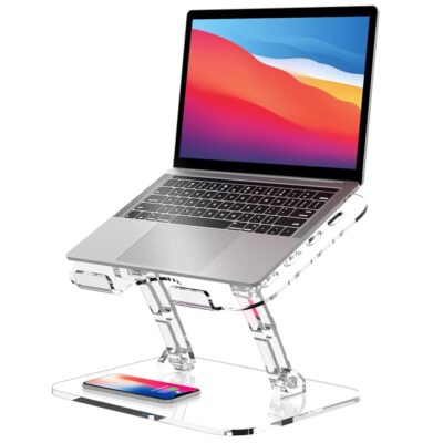 Adjustable Foldable Laptop Stand, Portable Ergonomic Computer Stand for Laptop, Compatible with 10 to 15.6 Inches Notebook Computers