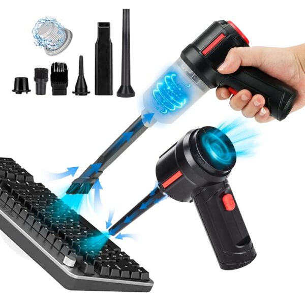 Air Duster - Computer Vacuum Cleaner - for Keyboard Cleaning- Cordless Canned Air- Powerful - Energy-Efficient(Air-01)