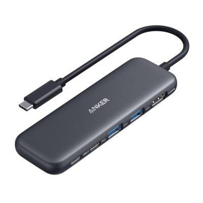 Anker 332 USB-C Hub (5-in-1) with 4K HDMI Display, 5Gbps – and 2 5Gbps USB-A Data Ports and for MacBook Pro, MacBook Air, Dell XPS, Lenovo Thinkpad, HP Laptops and More