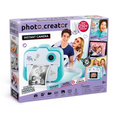 Canal Toys Photo Creator Instant Print Camera – Photo, Selfie and Video – Thermal Paper for 250 Photos – LCD Screen. 8+, Blue