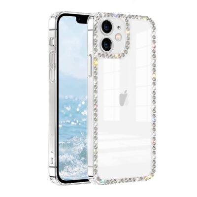 Compatible with iPhone 11 Clear Case Bling Diamond Rhinestone Cute for Girls Women Girly Case Glitter Shiny Sparkle Bumper Design Soft Silicone Luxury Fashion Protective 3D…