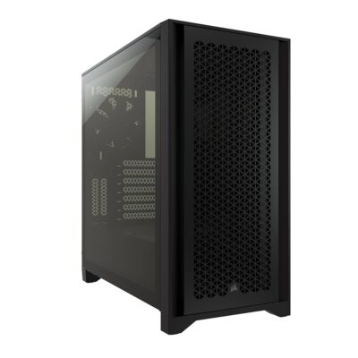 CORSAIR 4000D AIRFLOW Tempered Glass Mid-Tower ATX Case – High-Airflow – Cable Management System – Spacious Interior – Two Included 120 mm Fans – Black