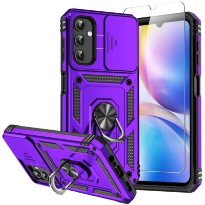 for Galaxy A14 5G Phone Case,Galaxy A14 5G Case,with Screen Protectors and Camera Cover,[Military Grade] 16ft.Drop Tested Cover with Magnetic Kickstand Protective Case for…