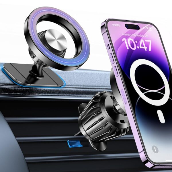 for Magsafe Car Mount【20 Strong Magnets】 Magnetic Phone Holder for Car Phone Holder Mount Truck Dash【360°】 Cell Phone Holders for Your Car Accessories for women men iPhone 16...