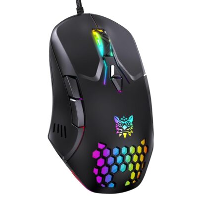 Gaming Mouse, Wired PC Entry Level Mouse with RGB Backlit and Adjustable DPI, Ergonomic Office Laptop Mouse, Computer Gamer Mouse with 7 Responsive Buttons for…