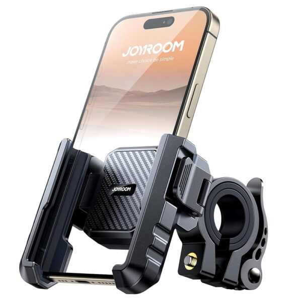 JOYROOM Motorcycle Bike Phone Holder Mount - [Not Block Camera] Bicycle Phone Holder Handlebar Cell Phone Clamp - [Silicone Wrapped] Scooter Phone Holder for iPhone Samsung...