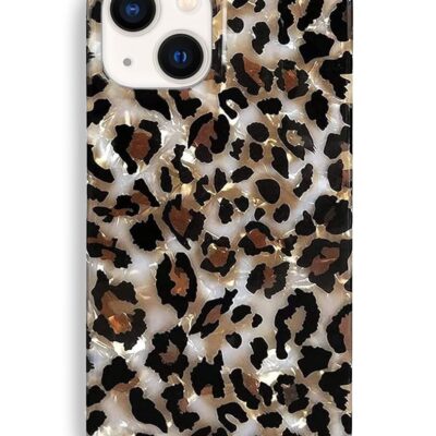 J.west Case Compatible with iPhone 14 Case,Luxury Sparkle Translucent Clear Vintage Leopard Print Soft Silicone Cover for Girls Women Protective Phone Case for iPhone 14 6.1…