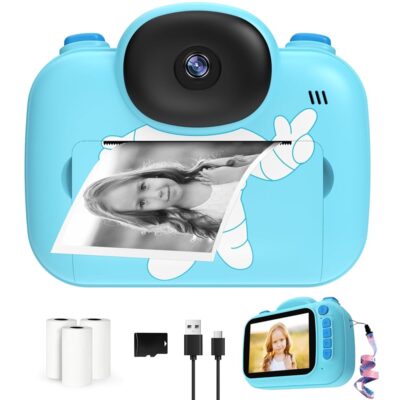 Kids Camera Instant Print Camera for Kids, Portable Toddler Camera That Print Photo, Instant Digital Camera for Kids Printing Camera Toy 3 4 5 6 7 8 9 10 Year Boy Girl Christmas…