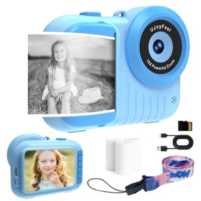 Kids Camera Instant Print Camera for Kids, Toddler Camera That Print Photo, Instant Digital Camera for Kids Printing Camera 3.5IN Screen, Portable Toy Camera Print Picture 3 12…