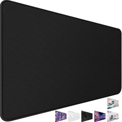 Large Mouse Pad, Desk Mat Large Office Desk Pad Gaming Mouse Pad with Stitched Edges, 31.5″ x 15.7″ Mousepad with Non-Slip Waterproof Rubber Base for PC Laptop Desk Home Office…