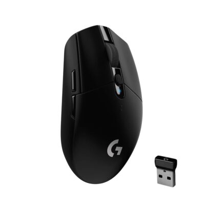 Logitech G305 LIGHTSPEED Wireless Gaming Mouse, Hero 12K Sensor, 12,000 DPI, Lightweight, 6 Programmable Buttons, 250h Battery Life, On-Board Memory, PC/Mac – Black