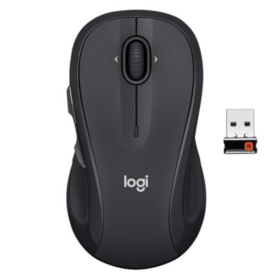 Logitech M510 Wireless Computer Mouse for PC with USB Unifying Receiver – Graphite