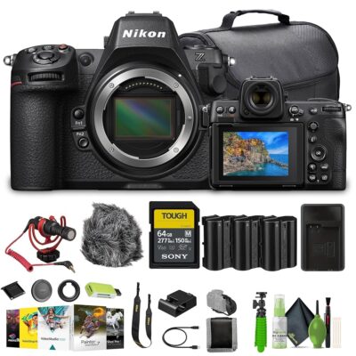 Nikon Z8 Professional Full Frame Mirrorless 8K Video & Stills Hybrid FX Camera + 2X EN-EL15C Battery+ 64GB SF-M Tough Series Memory Card + Card Reader + Photo Editing Software +…