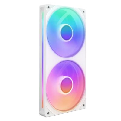 NZXT F240 RGB Core – 240mm Single-Frame Fan Unit with 2 x 120mm RGB Fans – Speed & Lighting Control – High Static Pressure & Airflow – Fluid Dynamic Bearings – 8 aRGB LEDs Per…