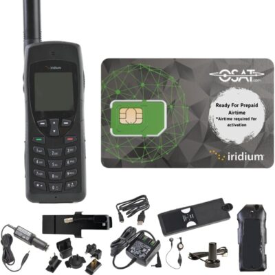 OSAT Iridium 9555 Satellite Phone Telephone & SIM Prepaid, Postpaid Flex Monthly Contract SIM Cards Ready to Activate – Voice,Text Messaging SMS Global Coverage NO AIRTIME Included