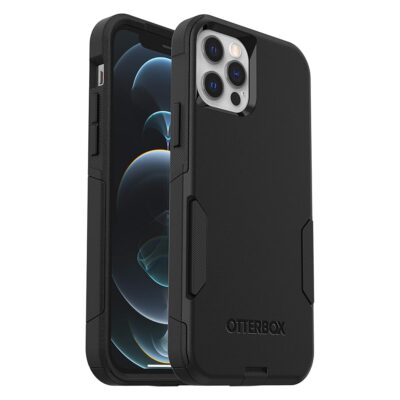 OtterBox iPhone 12 & iPhone 12 Pro Commuter Series Case – Black, Slim & Tough, Pocket-Friendly, with Port Protection