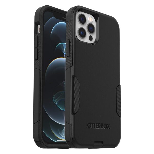 OtterBox iPhone 12 & iPhone 12 Pro Commuter Series Case - Black, Slim & Tough, Pocket-Friendly, with Port Protection