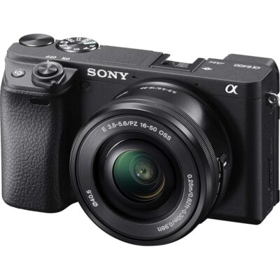 Sony Alpha a6400 Mirrorless Camera: Compact APS-C Interchangeable Lens Digital Camera with Real-Time Eye Auto Focus, 4K Video, Flip Screen & 16-50mm Lens – E Mount Compatible -…