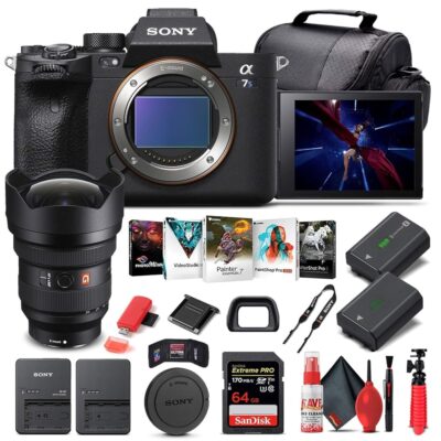 Sony Alpha a7S III Mirrorless Digital Camera (Body Only) (ILCE7SM3/B) + Sony FE 12-24mm Lens + 64GB Memory Card + NP-FZ-100 Battery + Corel Photo Software + Case + External…