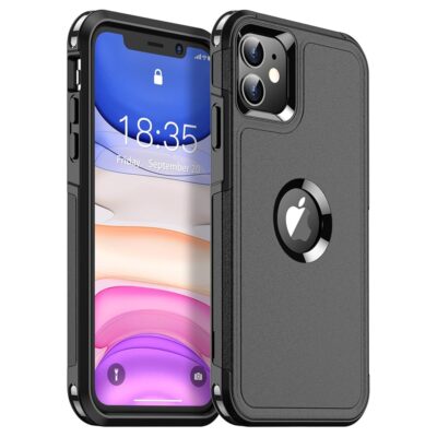 SUPFINE for iPhone 11 Case, [10 FT Military Dropproof] [Dual Layer Structure Protection] Non-Slip Heavy Duty Shockproof Phone Case,Black