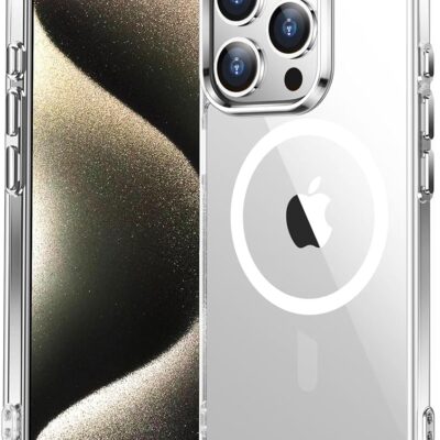 Temdan for iPhone 15 Pro Case Clear, [Compatible with Magsafe][Anti-Yellowing][Military-Grade Protection] Shockproof Slim Phone Case for iPhone 15 Pro