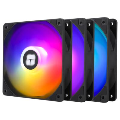 Thermalright TL-C12C-S X3 CPU Fan 120mm ARGB Case Cooler Fan, 4pin PWM Silent Computer Fan with S-FDB Bearing Included, up to 1500RPM Cooling Fan（3 Quantities）