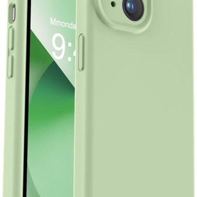 Vooii Compatible with iPhone 13 Case, Liquid Silicone Upgrade [Camera Protection] [Soft Anti-Scratch Microfiber Lining] Shockproof Phone Case for iPhone 13 6.1 inch – Matcha