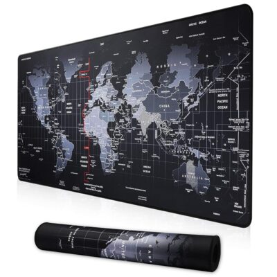 XXL Professional Large Mouse Pad & Computer Game Mouse Mat (35.4×15.7×0.1IN, Map) (90 * 40 Map)