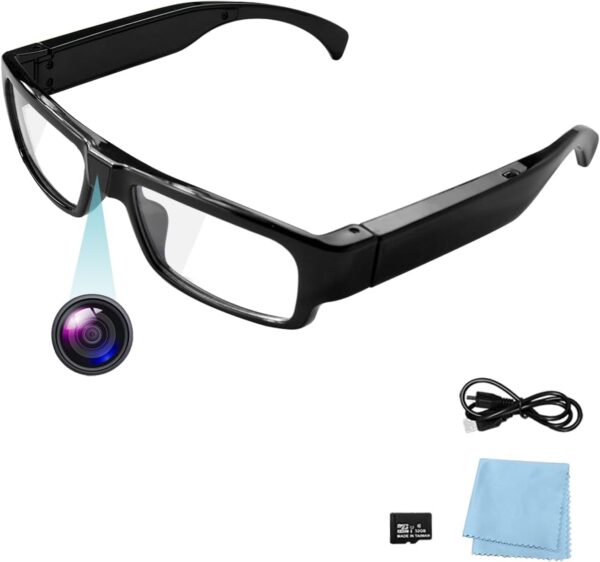 1080P Camera Glasses Video Glasses HD Eyewear Camera Video Cam Photo Taking Video Camcorder for Travel, Sports(Included 32G TF Card)