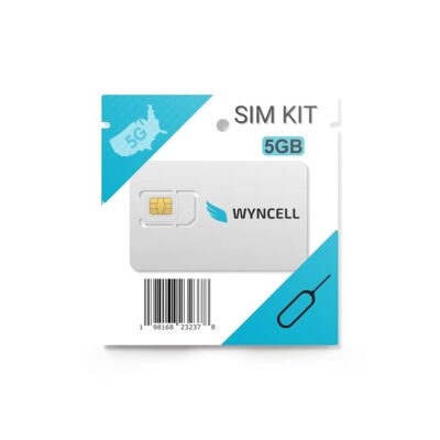 $12/mo. Wyncell SIM Kit – Prepaid Phone Plan | 5G Network | Unlimited Text, Talk | 3-in-1 SIM Card | (5GB/mo. | 3-Month Plan)