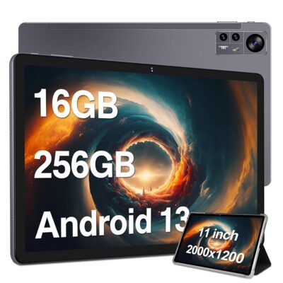 2024 Latest Tablet 11 inch Android 13 Tablets 16GB+256GB+1TB Expand, Octa-Core, 2K 2000 x 1200 Display, 13MP Triple Camera, 8600mAh, Quad Speakers, 5G/2.4G WiFi,GPS,Bluetooth…