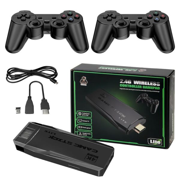 2024 Newest 20000+ Games Retro Game Console Video Gaming: HDMI Game Stick 4K Mini NES Classic Edition System Emulator De Videojuegos 2.4G Wireless Plug and Play for TV