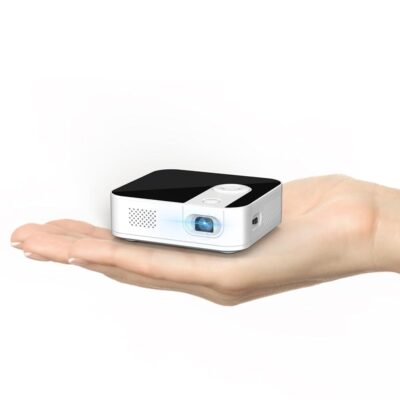 【3-hour Playtime】TMY Ultra Mini Projector, 1080P Support Portable Projector with WiFi and Bluetooth, Battery Powered Movie Projector, DLP Video Projector, Compatible with…