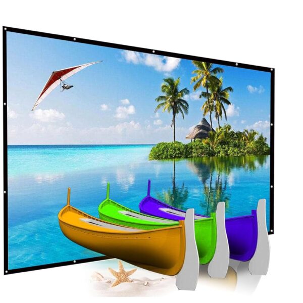 300 Inch Projector Screen Portable Outdoor Movie Screen, YF2009SZ Big Size Folding HD Projection Screen 16:9 for Home Theater/Office/Camping/Party