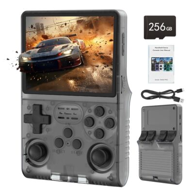 30000 in 1 Handheld Game Console, 3.5 inch IPS Screen Retro Game Console, Mini Portable Pocket Arcade 3800mAh 45 simulators 256G TF Card HDMI Output