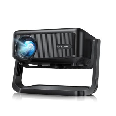 [360°Adjustable Stand] Mini Projector With WiFi And Bluetooth 500 ANSI, Electric Focus & Auto Keystone Correction, ONOAYO GivingYou AY3 Projector, 1080P Bluetooth Projector Home…