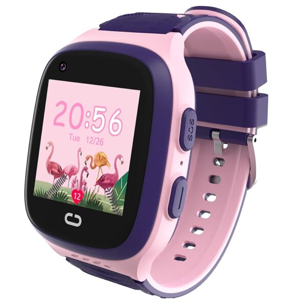 4G Kids Smart Watch for Girls Toys with GPS Tracker SIM Card WiFi Location Cell Phone SOS Calling Waterproof Voice Chat Touch Screen Alarm Clock for Ages 5-12 Kids Birthday...