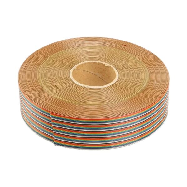 5pcs 1.27mm Spacing Pitch 50 Way 50 Pin Flat Color Rainbow Ribbon Cable Wiring Wire Stranded Conductor for PCB DIY 50P New for Arrival 2025 High for Quality