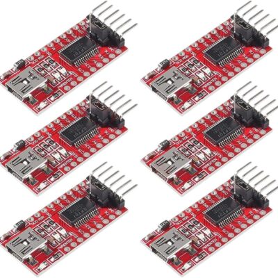 6 Pcs FT232RL FTDI Mini USB to TTL Serial Converter Adapter Module Breakout FT232RL USB to Serial Mini USB to TTL Adapter Board New for Arrival 2025 High for Quality