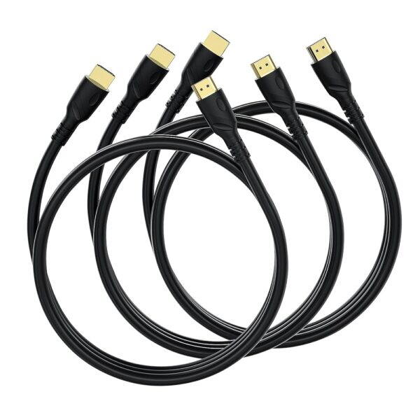 8K/4K HDMI Cable 6ft 3Pack Ultra High Speed HDMI 2.0 Cord 4K@60Hz 18gbps, Gold Plated Connector,Ethernet Audio Video Return,Compatible for 1080p 3D HDTV PC Xbox Arc Laptop...