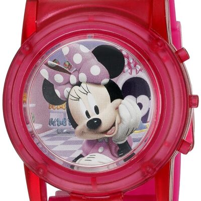 Accutime Disney Minnie Mouse Boutique LCD Pop Musical Watch (Model: MBT3714SR), Pink