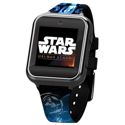 Accutime Kids Star Wars Blue Educational Learning Touchscreen Smart Watch Toy for Boys, Girls – Selfie Cam, Alarm, Calculator & More (Model: STW4069AZ)