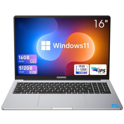 ACEMAGIC 16 inch Laptop Computer Powered by N95 Processor,16GB DDR4 RAM 512GB SSD,FHD 1920 * 1200P,WiFi,BT5.0,Type_C,38Wh Battery