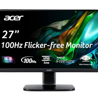 Acer KB272 EBI 27″ IPS Full HD (1920 x 1080) Zero-Frame Gaming Office Monitor | AMD FreeSync Technology | Up to 100Hz Refresh | 1ms (VRB) | Low Blue Light | Tilt | HDMI & VGA…