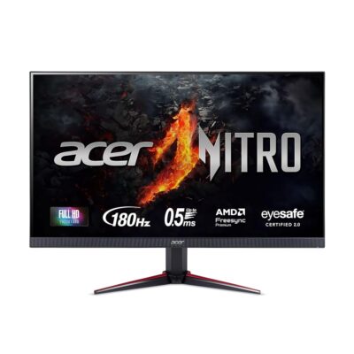 Acer Nitro 27″ Full HD 1920 x 1080 PC Gaming IPS Monitor | AMD FreeSync Premium | 180Hz Refresh | Up to 0.5ms | HDR10 Support | 99% sRGB | 1 x Display Port 1.2 & 2 x HDMI 2.0 |…