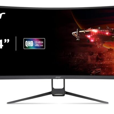 acer Nitro 34″ UWQHD 3440 x 1440 1000R Curved PC Gaming Monitor | Adaptive-Sync Support (FreeSync Compatible) | 100Hz Refresh | 1ms VRB | AdobeRGB 90% | 2 x DP 1.2 & 2 x HDMI…