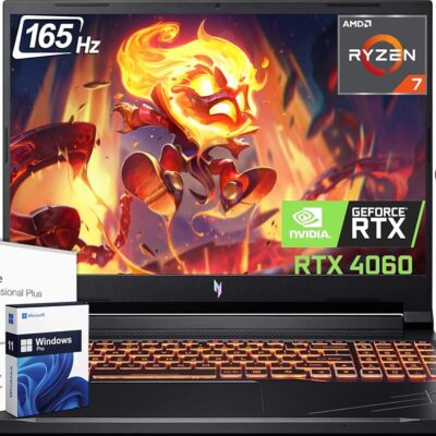 acer Nitro V 16 Gaming Laptop, 16″ WUXGA 165Hz, AMD Ryzen 7-8845HS(Beats i7-1355U), GeForce RTX 4060, 64GB DDR5 RAM, 4TB SSD, Wi-Fi 6E, Backlit KB, Office Lifetime License &…