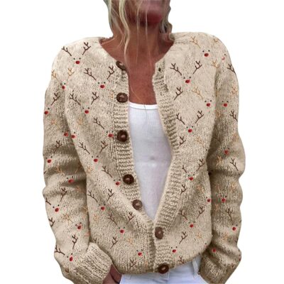 ADJHDFH Ugly Xmas Sweater Women Fashion Cardigan Cardigans Long Long Button down Cardigans for Women Cardigan for Older Women